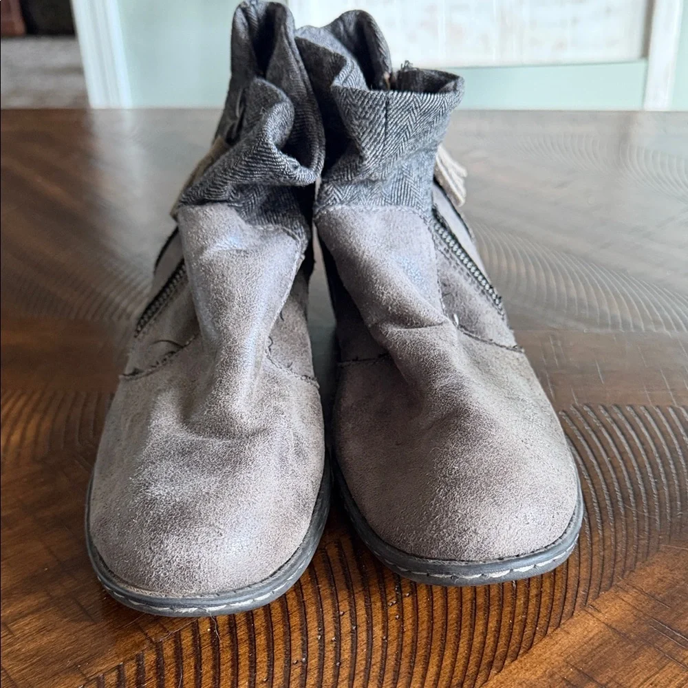 boc Taupe Ankle Booties with Zipper